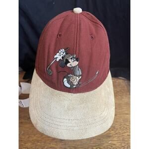 Vintage Goofy Hat Golfing Leather Strap Cap‎ Experience Disney World Golf Rare